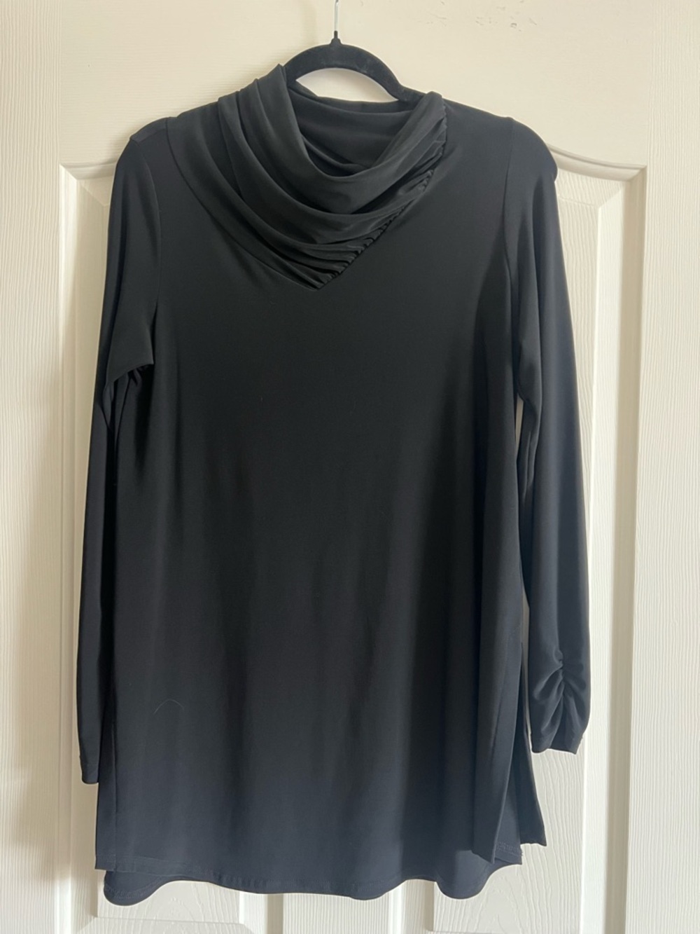 Sympli Black Draped Cowl Neck Top - Picture 1 of 4